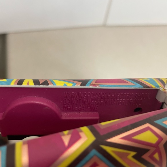 CHI Air Flat Iron Adjustable Temperature Control Decorative Design Pink Teal - Picture 7 of 9